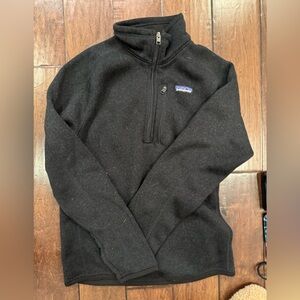 Patagonia better sweater quarter zip  men’s size small black heather EUC